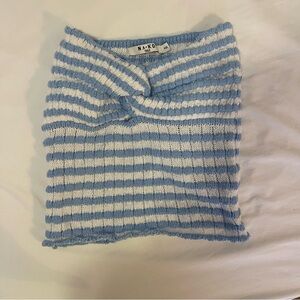 Na-kd Blue and White Striped knit tube top